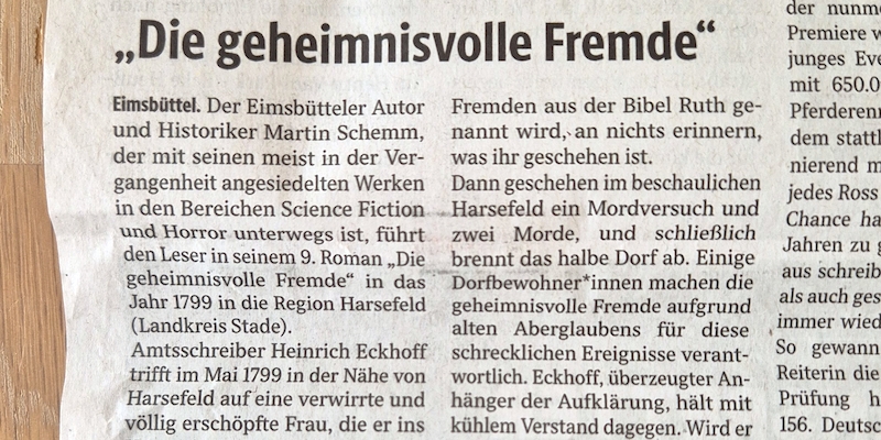 Buchvorstellung im Elbe Wochenblatt